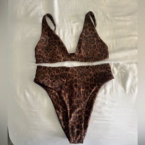 Ark & Co Brown Leopard Print Bikini. Medium bottom xl top (fits more like M)